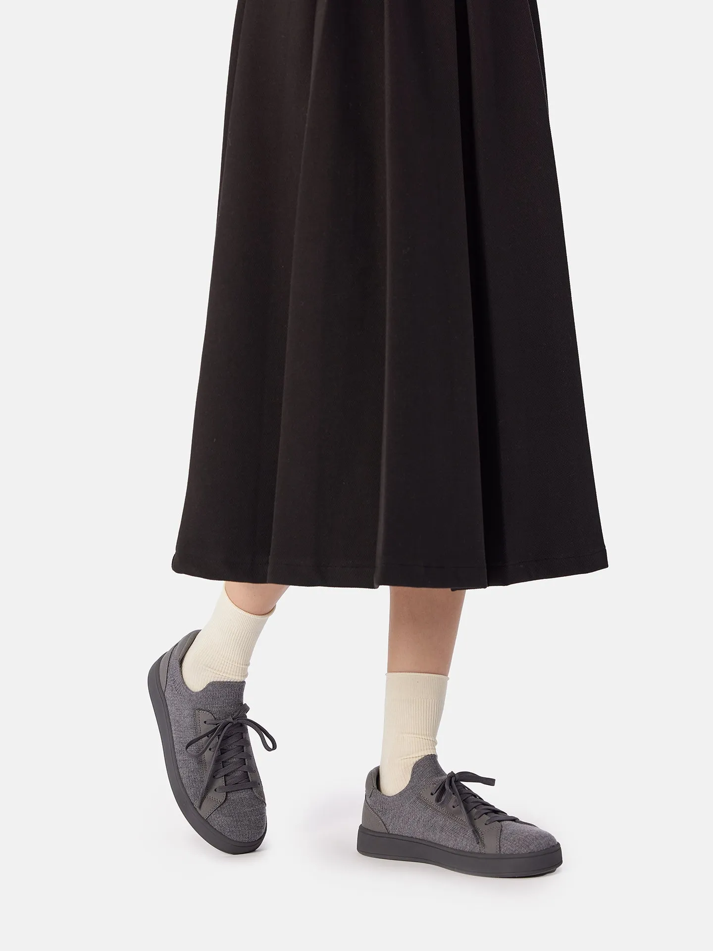 Mercerized Wool Cashmere Knitted Sneakers