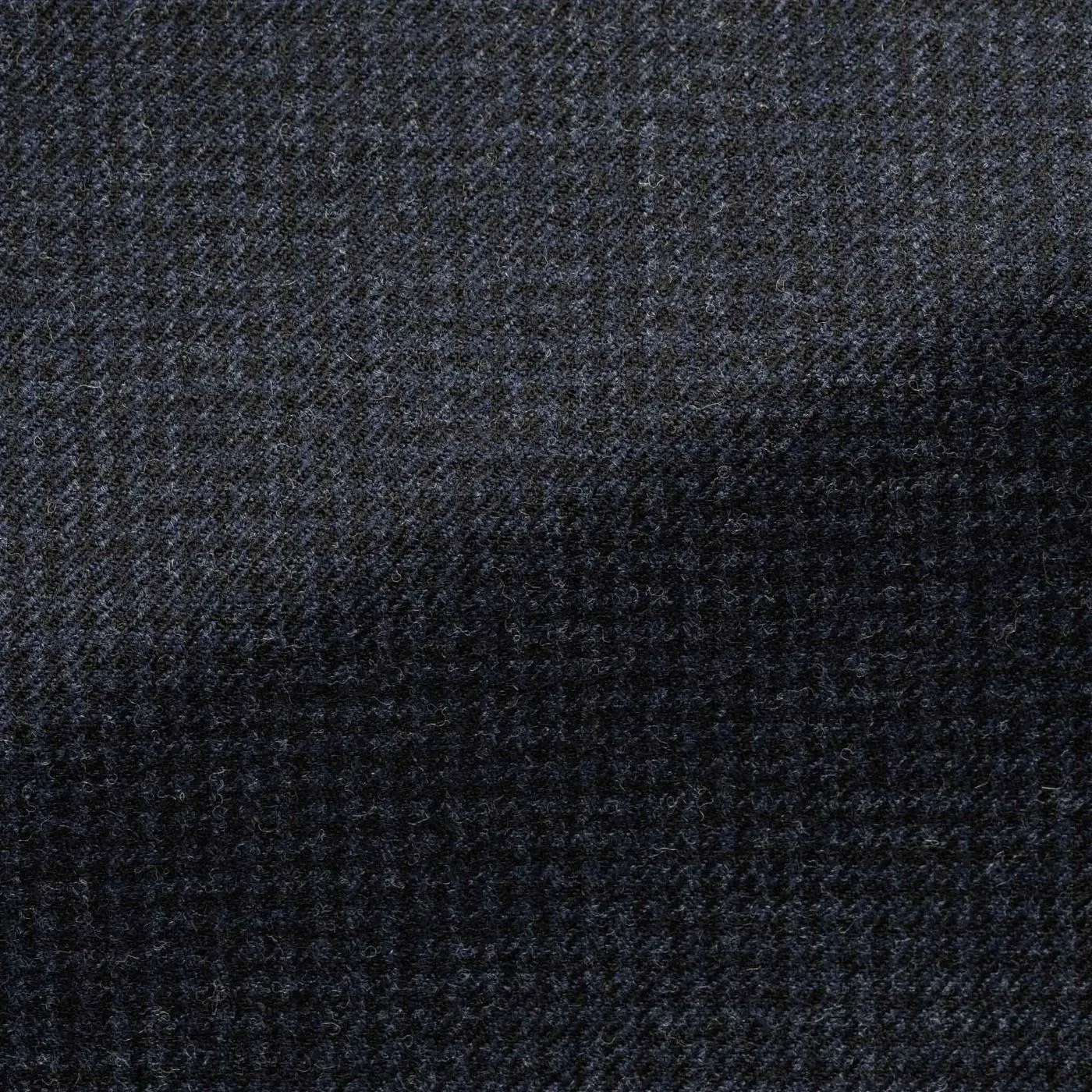 Milior Blue & Black Stretch Wool Vichy Check