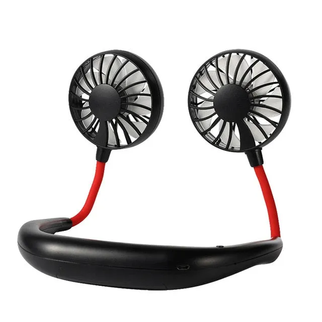 Mini USB Rechargeable Hands Free Portable Neck Fan