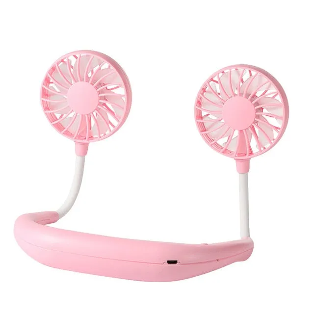 Mini USB Rechargeable Hands Free Portable Neck Fan