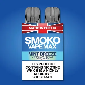 MINT BREEZE FLAVOUR VAPE MAX REFILLS