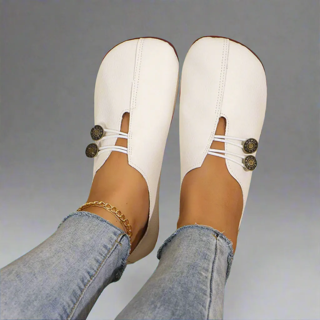 Mironna™ – Button Detail Casual Flats