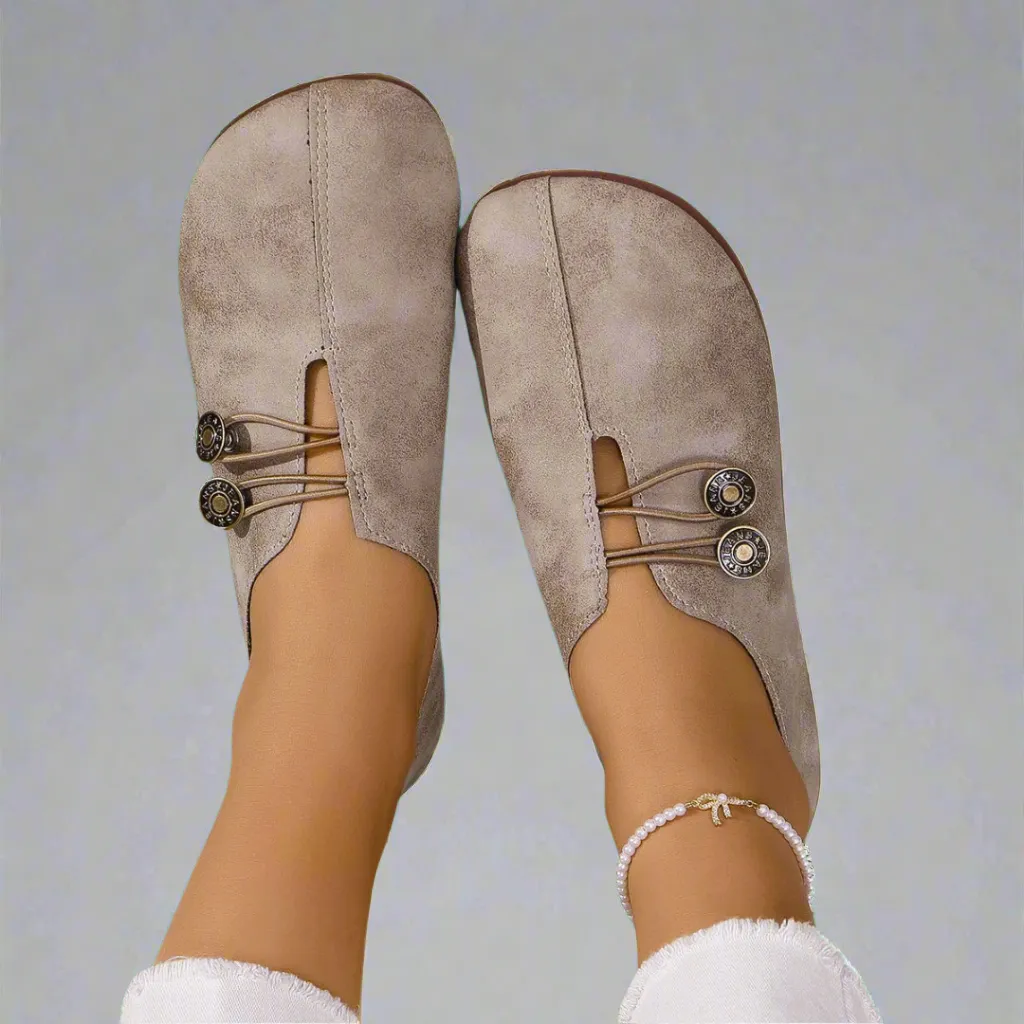 Mironna™ – Button Detail Casual Flats