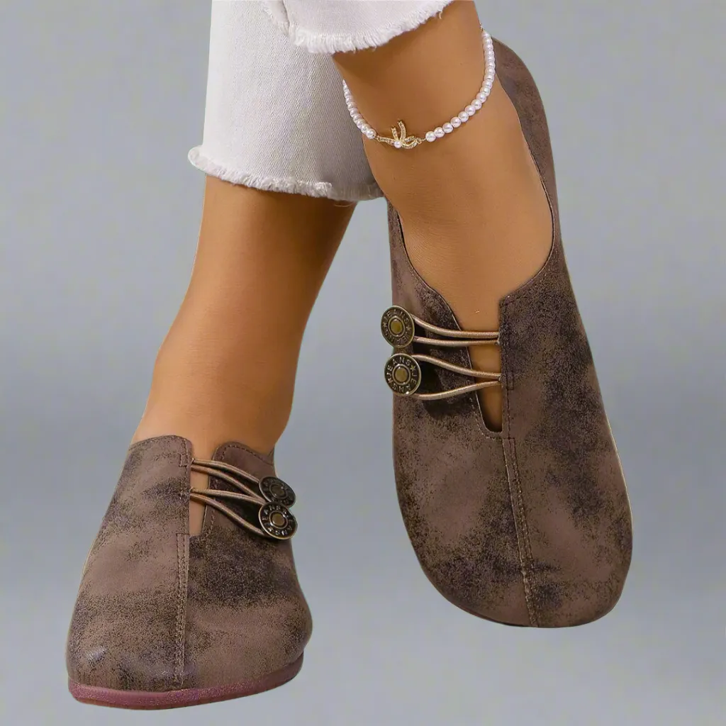 Mironna™ – Button Detail Casual Flats