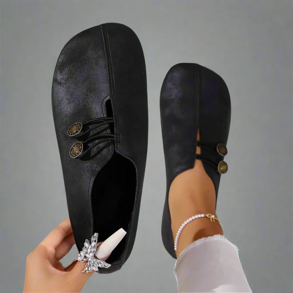 Mironna™ – Button Detail Casual Flats