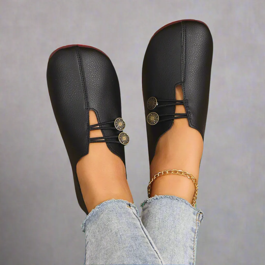 Mironna™ – Button Detail Casual Flats
