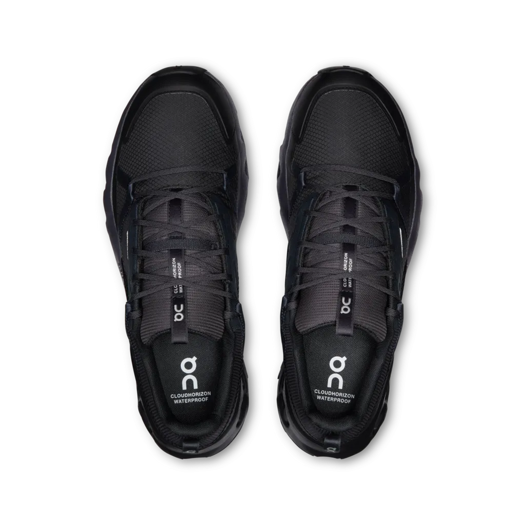 'On Running' Men's Cloudhorizon WP - Black / Black