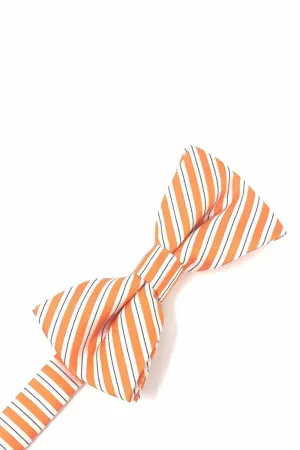 Orange Newton Stripe Kids Bow Tie