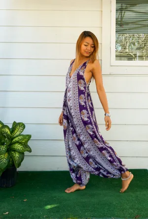 Orchid Elephant  Boho Jumpsuit
