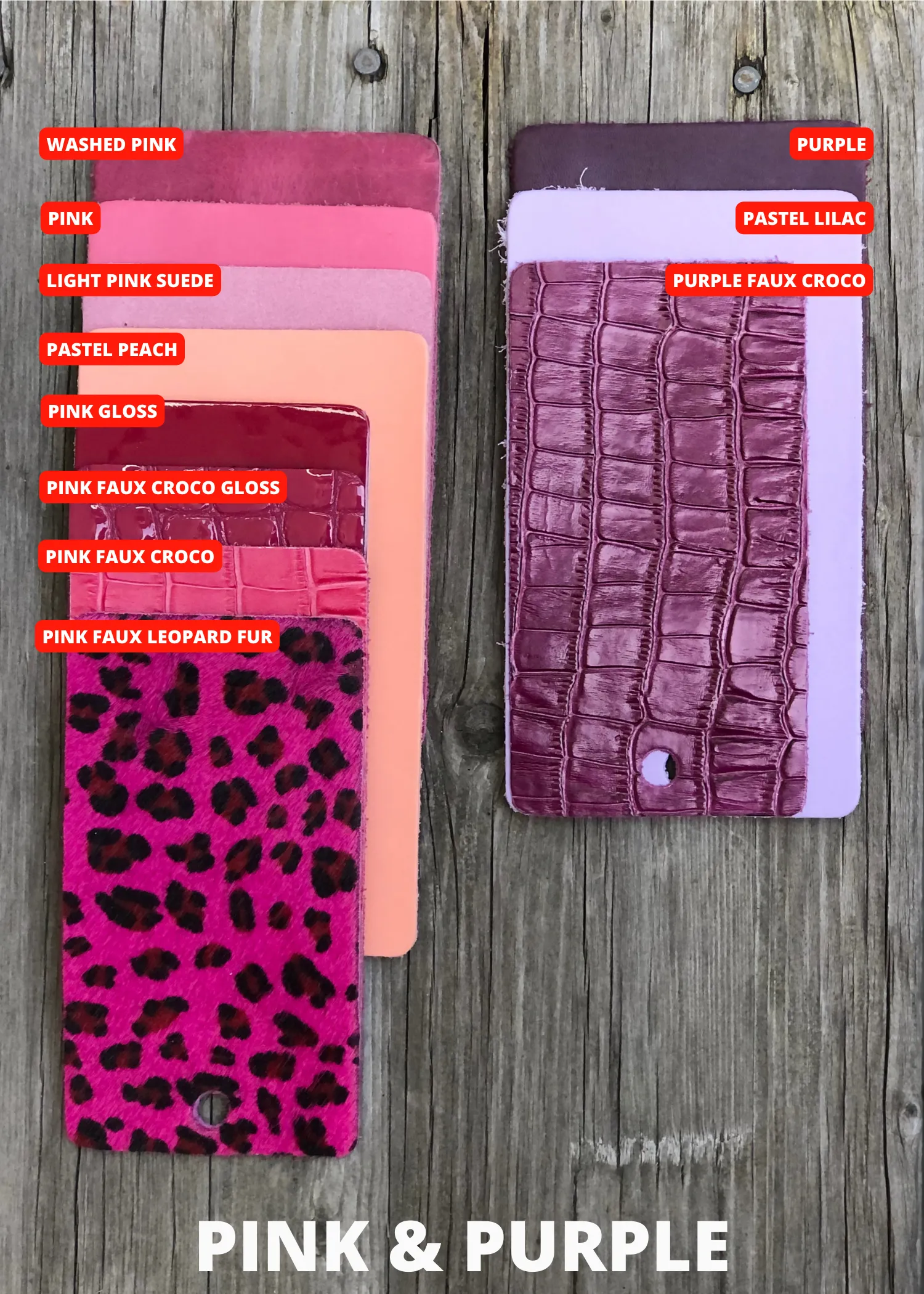 Pink Faux Croco
