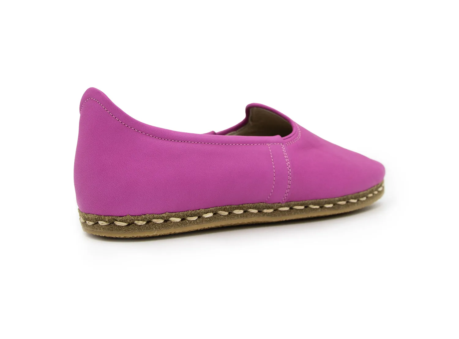 Pink Leather Loafers