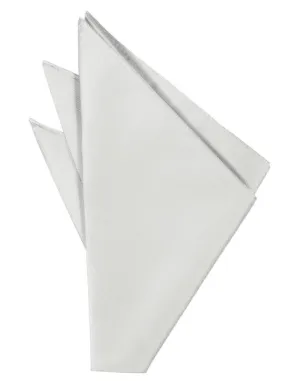Platinum Solid Twill Pocket Square