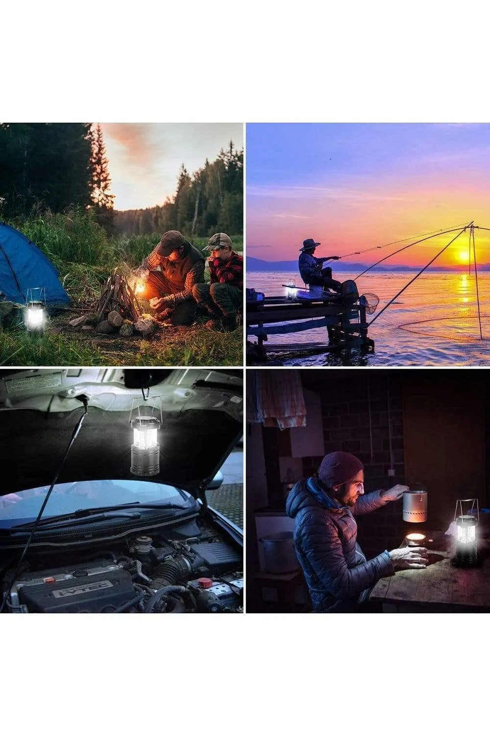 Portable LED Camping Lantern Outdoor Lantern (2 Packs)