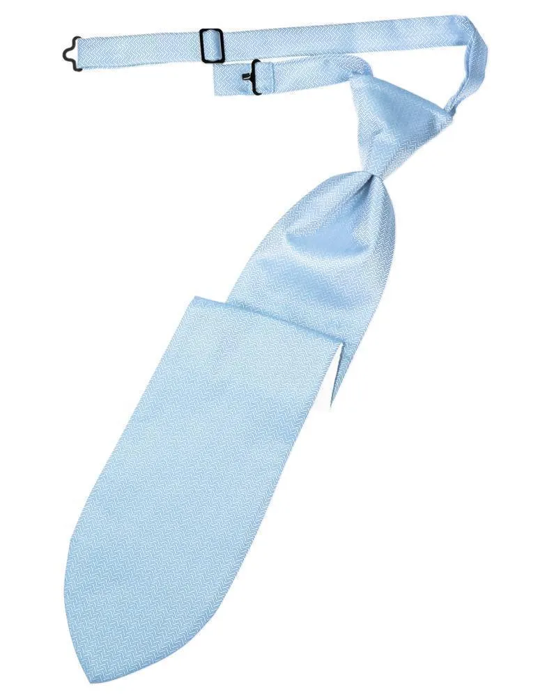 Powder Blue Herringbone Necktie