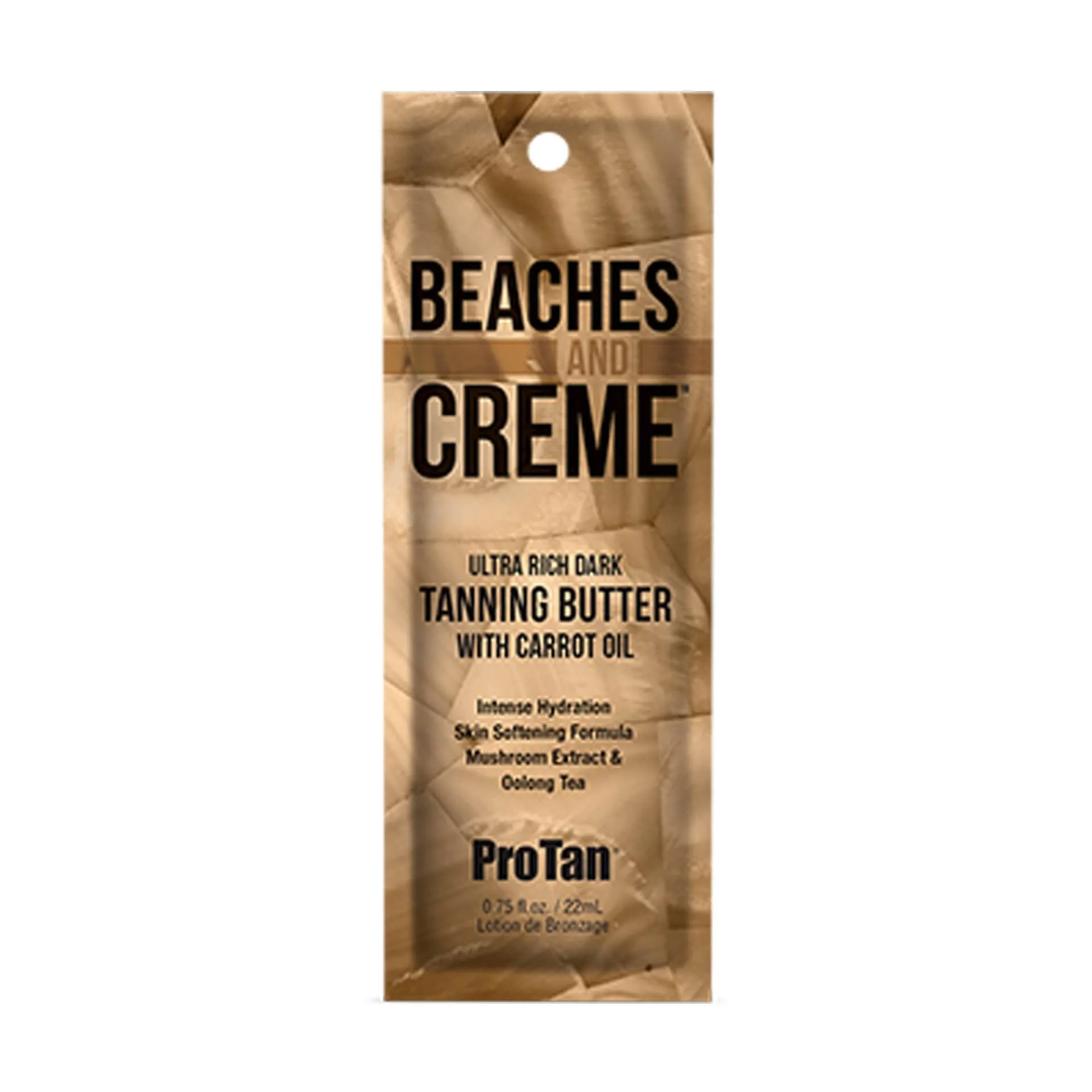 Pro Tan Beaches and Creme Dark Tanning Butter packette .75 oz (5 Pack)