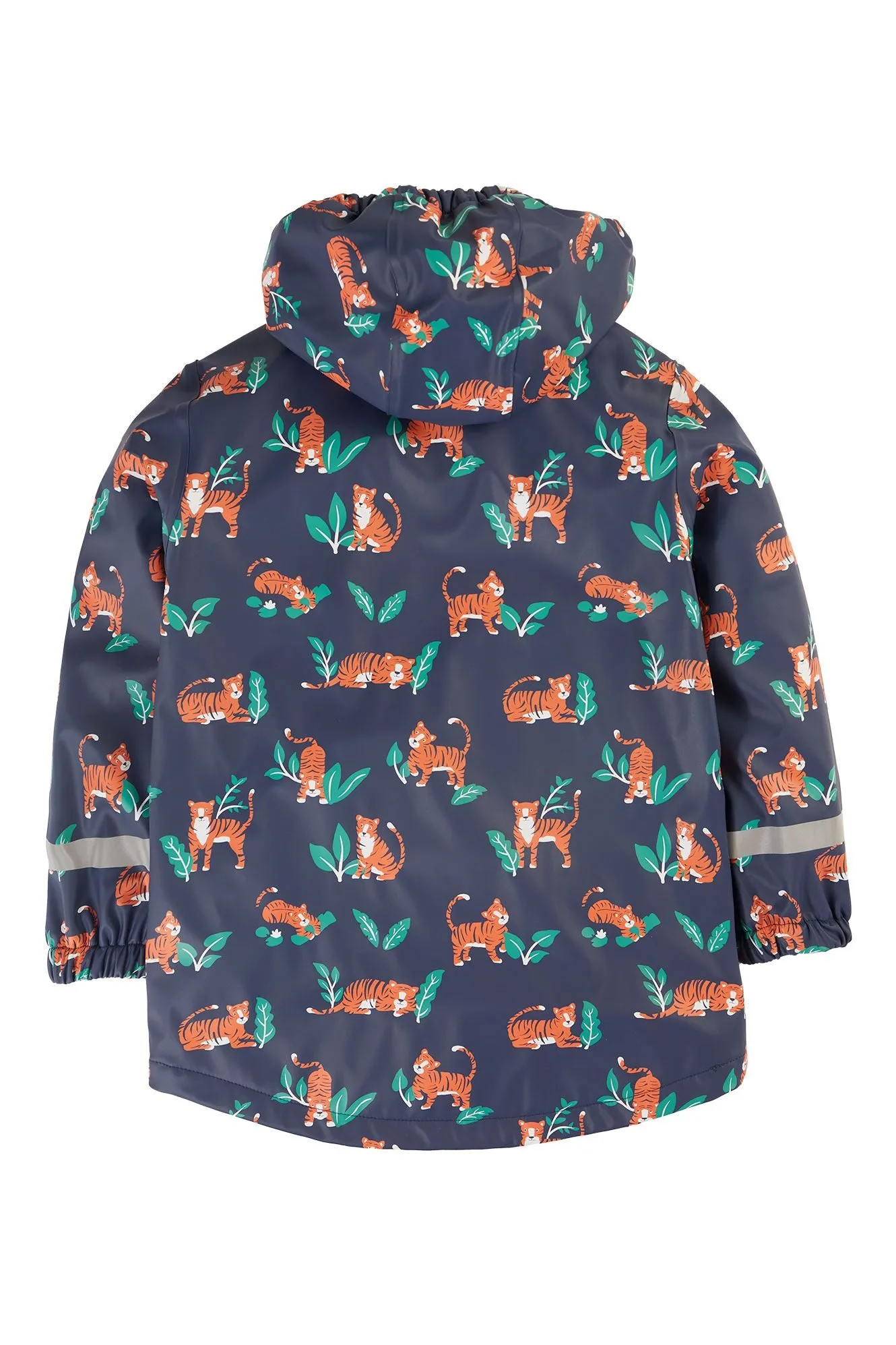 Puddlebuster Coat- Frugi -Navy Tigers- Lined Waterproof Kids Coat (Puddle Buster Coat)