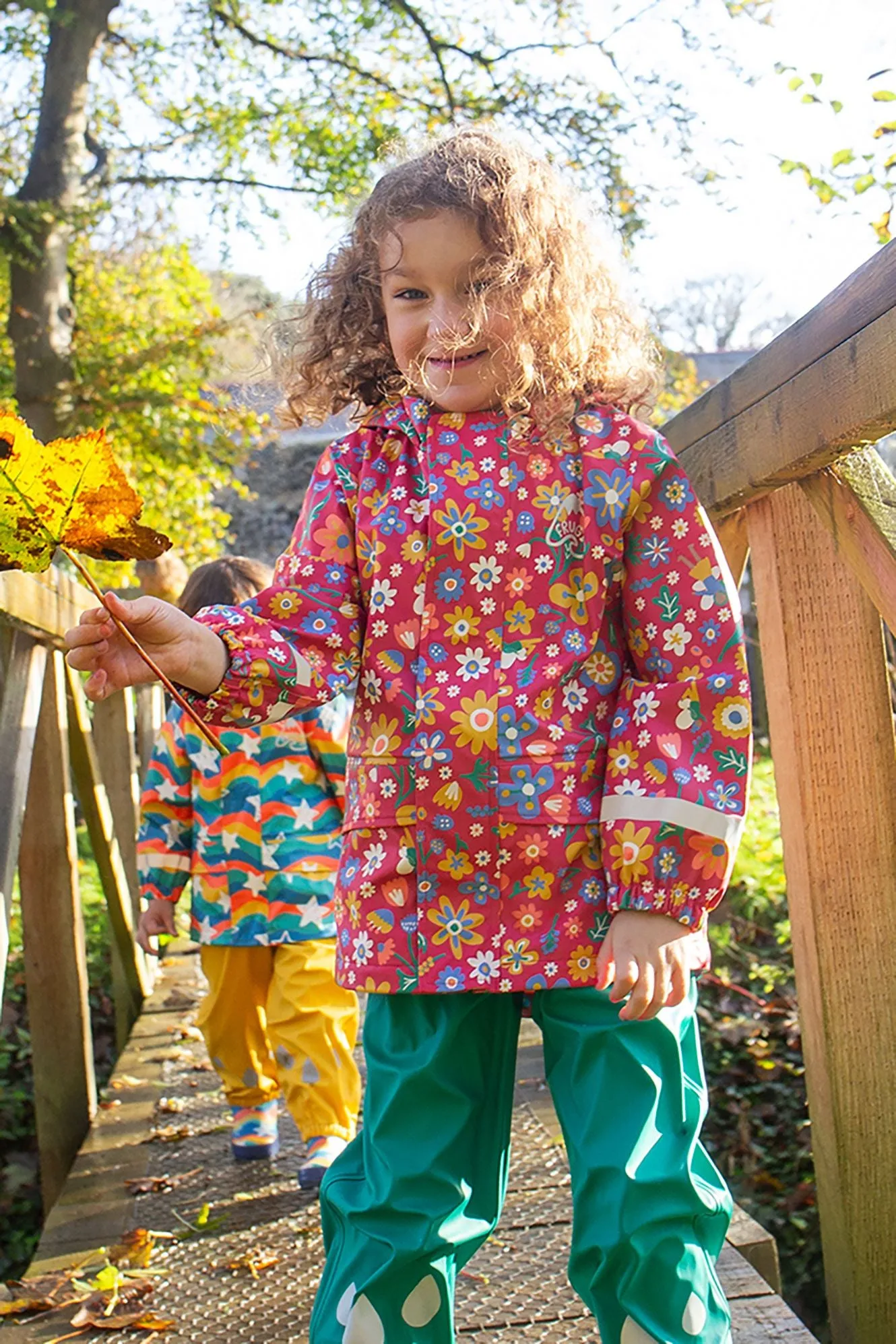 Puddlebuster Coat- Frugi -Smell the Flowers- Lined Waterproof Kids Coat (Puddle Buster Coat)