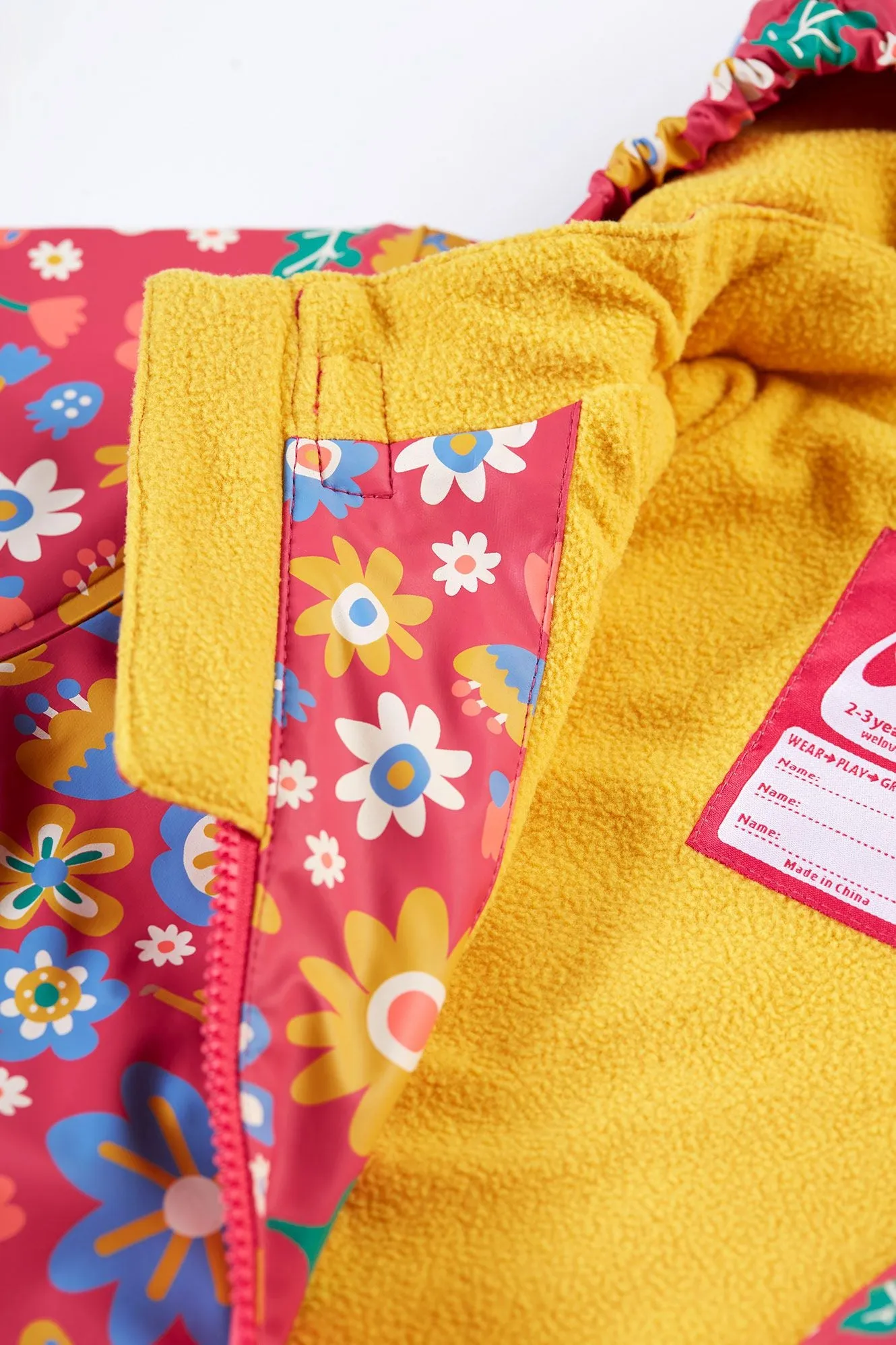 Puddlebuster Coat- Frugi -Smell the Flowers- Lined Waterproof Kids Coat (Puddle Buster Coat)