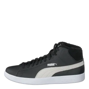 Puma Smash V2 Mid L Fur Jr Puma Black-puma White