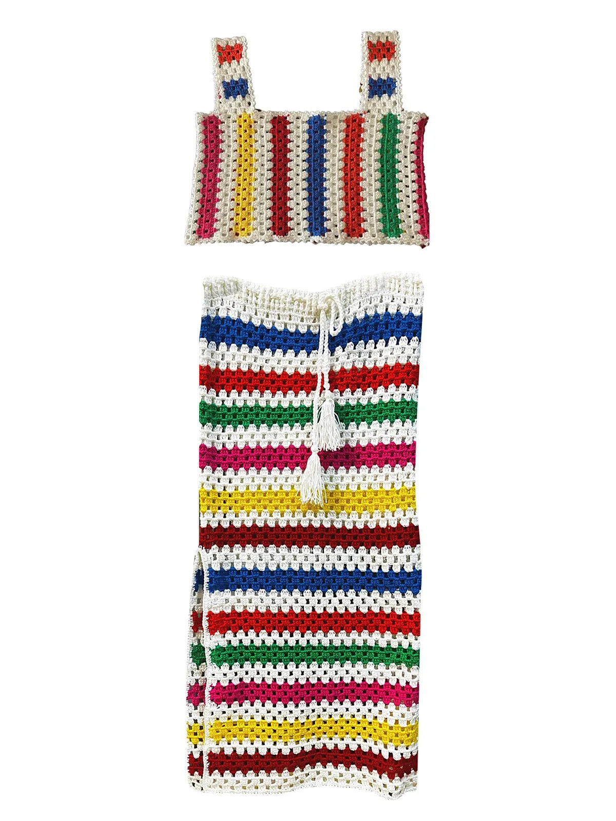 Rainbow Crop-Siena Skirt
