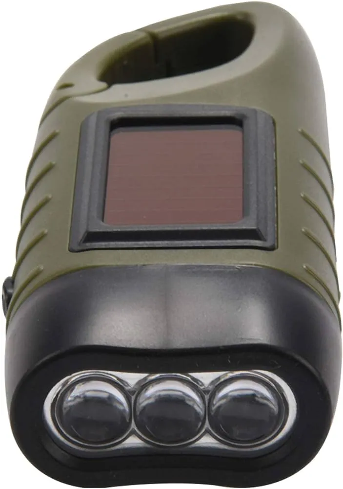 RECON GS2 ABS  Recycled Plastic LED Flashlight solar & Hand crank Powered