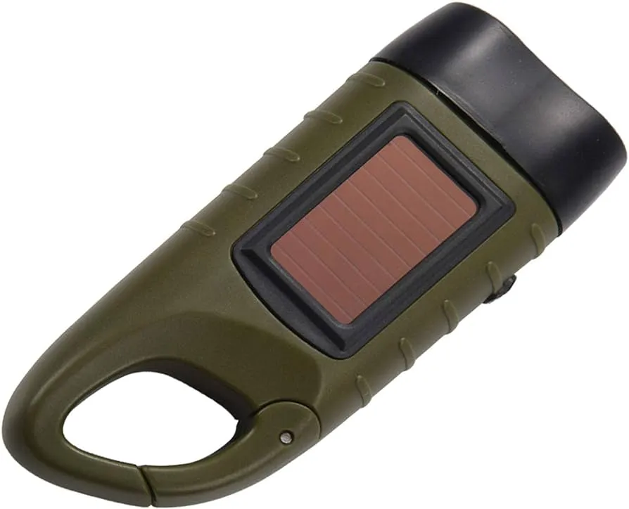 RECON GS2 ABS  Recycled Plastic LED Flashlight solar & Hand crank Powered