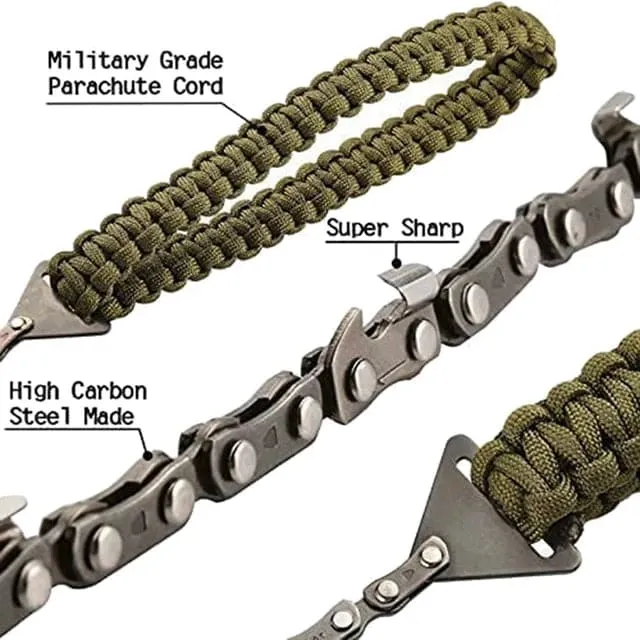 RECON GS2S Tactical Compact Para Cord Hand Chain Saw