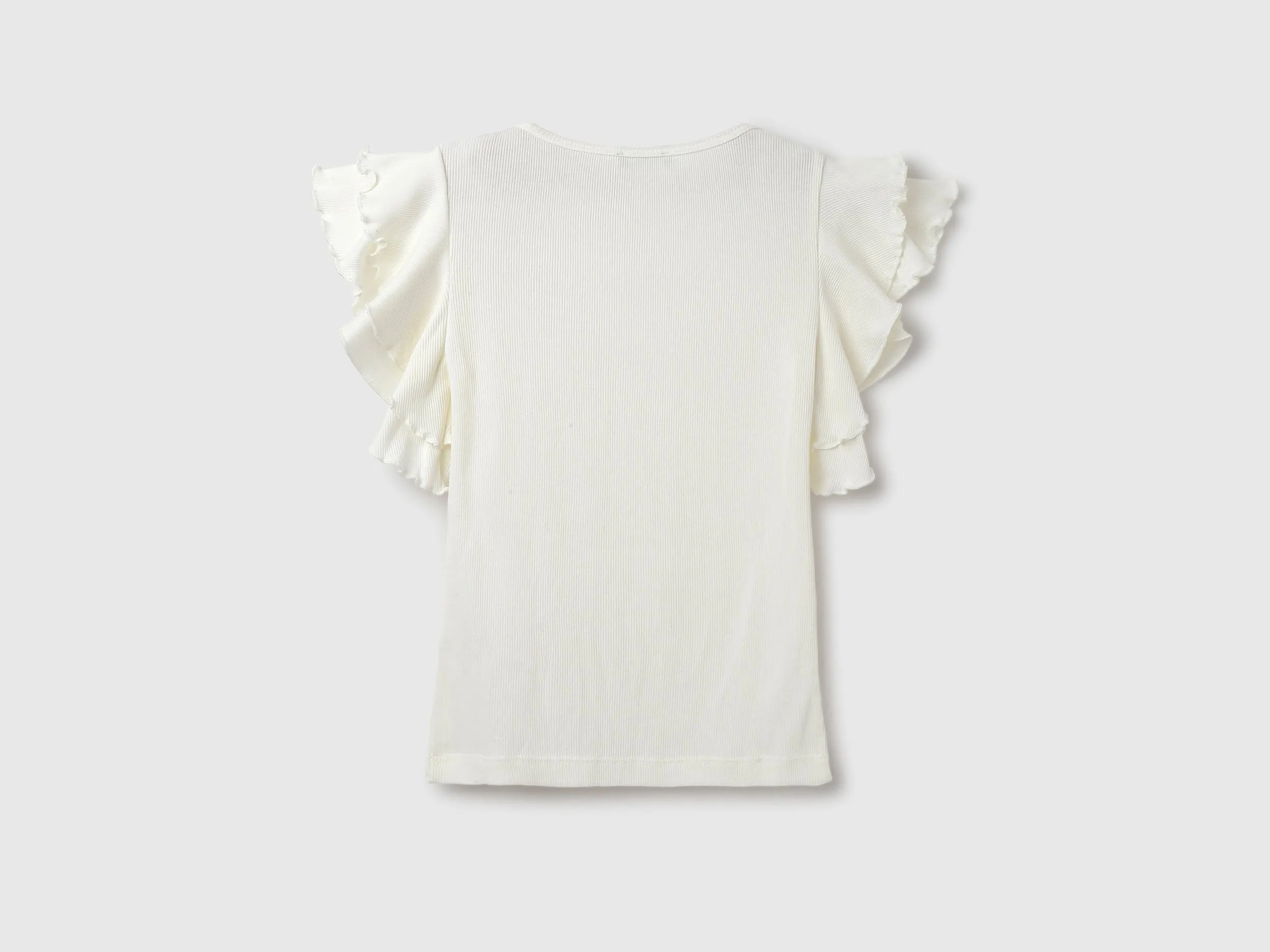 Regular Fit Round Neck Ribbed Top