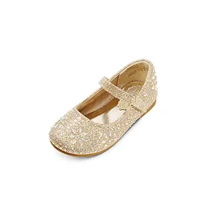 Rhinestone Mary Jane Flats: Dream Pairs Angel-66 Ballerina Shoes