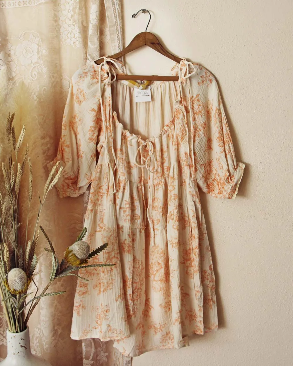 Rose Melon Cotton Dress