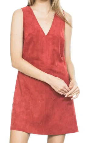 Rust Sleeveless Mini Dress