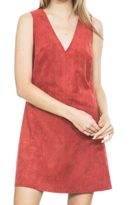 Rust Sleeveless Mini Dress