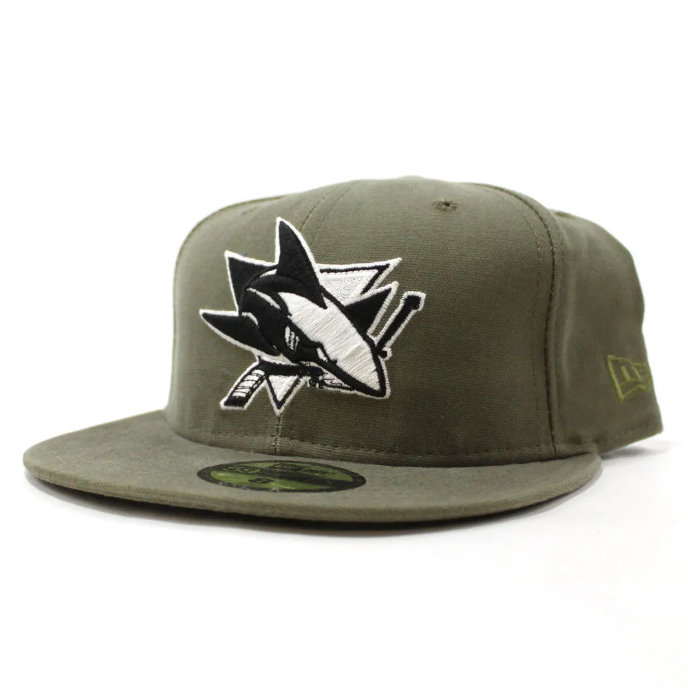 San Jose Sharks New Era 59Fifty Fitted Hat (Olive)