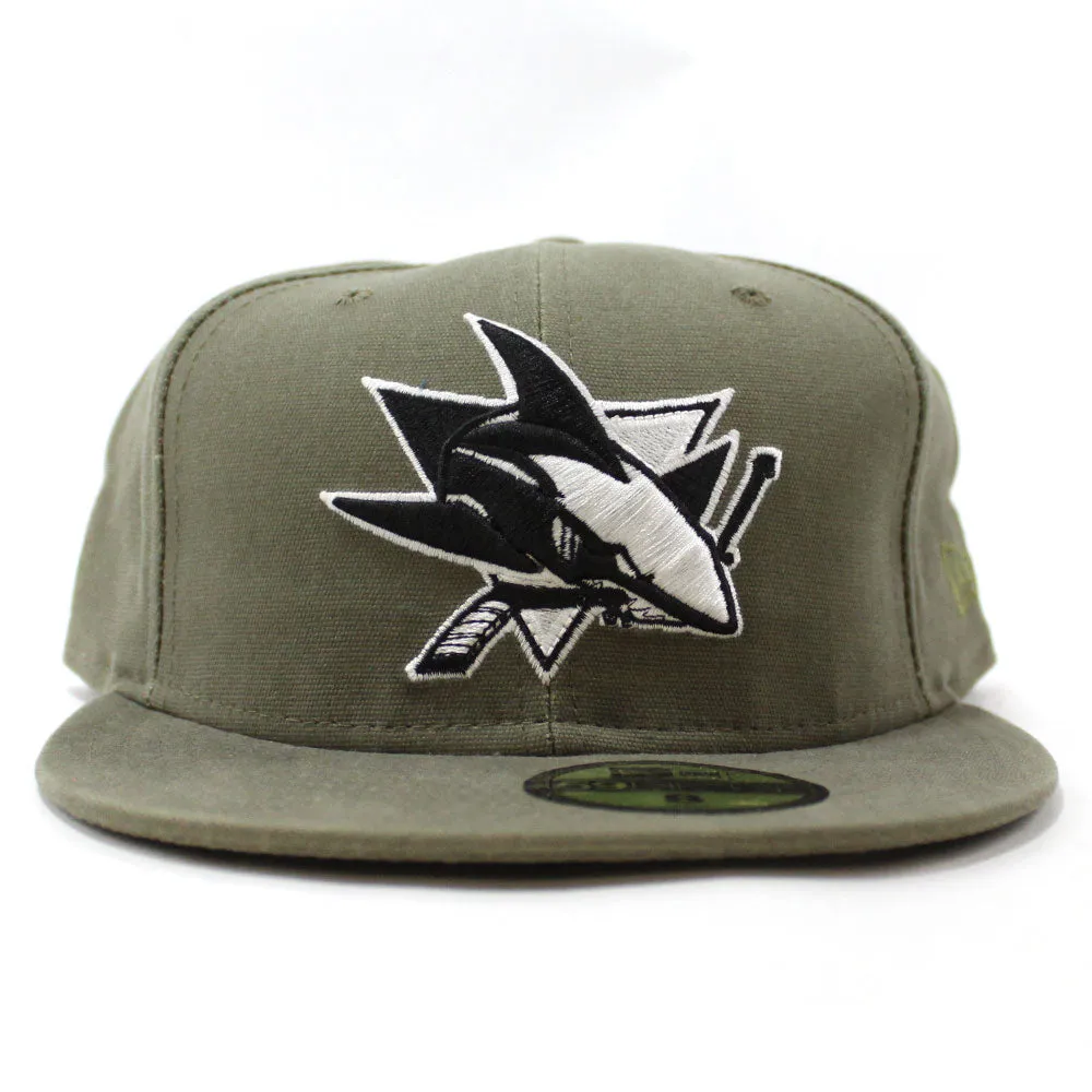 San Jose Sharks New Era 59Fifty Fitted Hat (Olive)