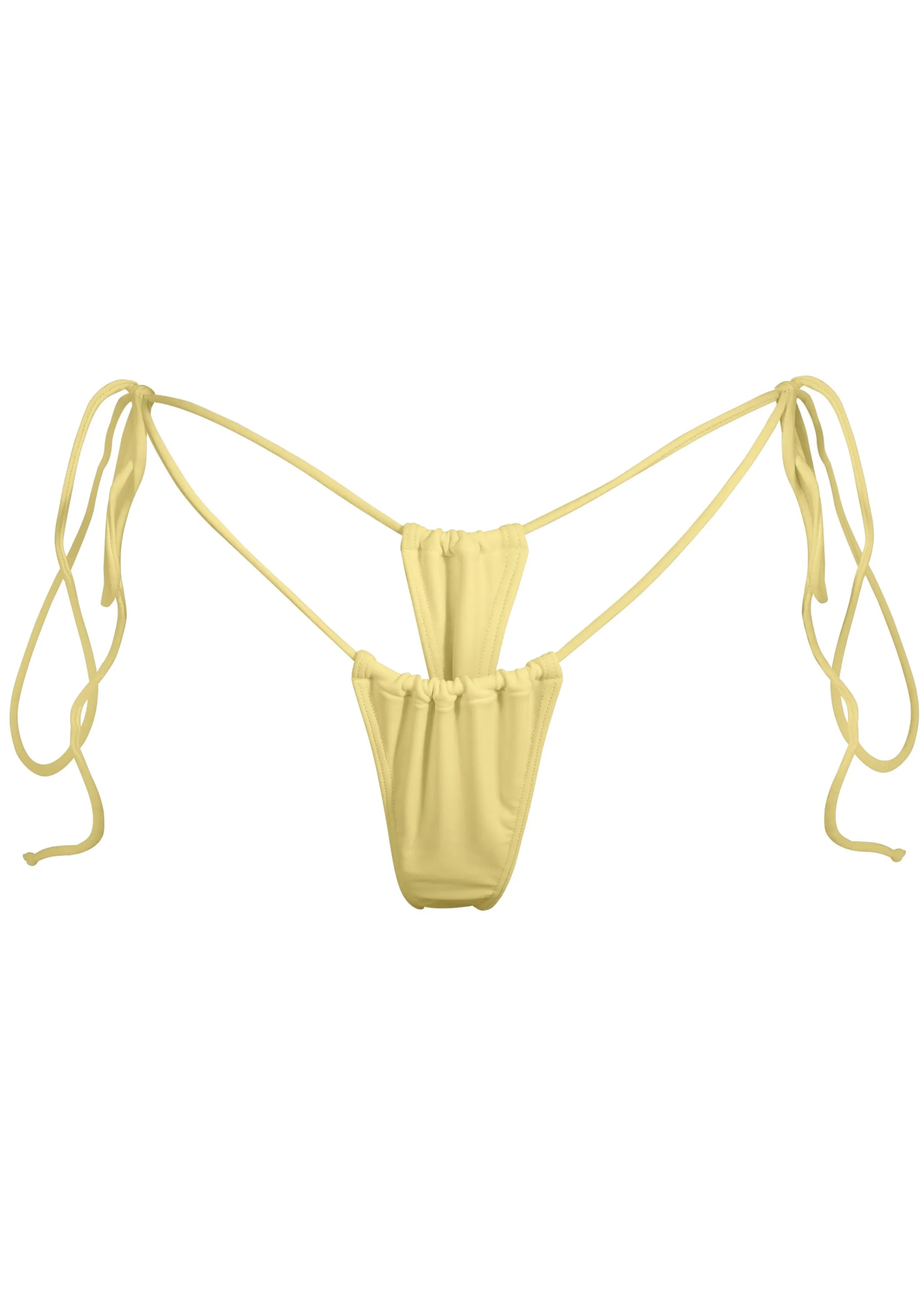 SANCTUARY TASSEL THONG Bikini Bottom - Colada Yellow