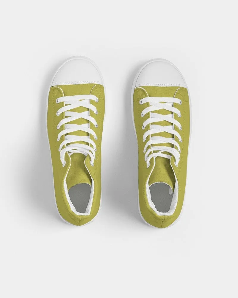 Shaded Midtone Yellow High-Top Canvas Sneakers | Men's | C0M0Y80K30