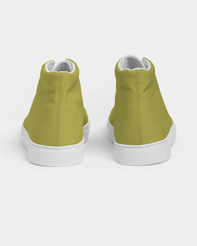 Shaded Midtone Yellow High-Top Canvas Sneakers | Men's | C0M0Y80K30