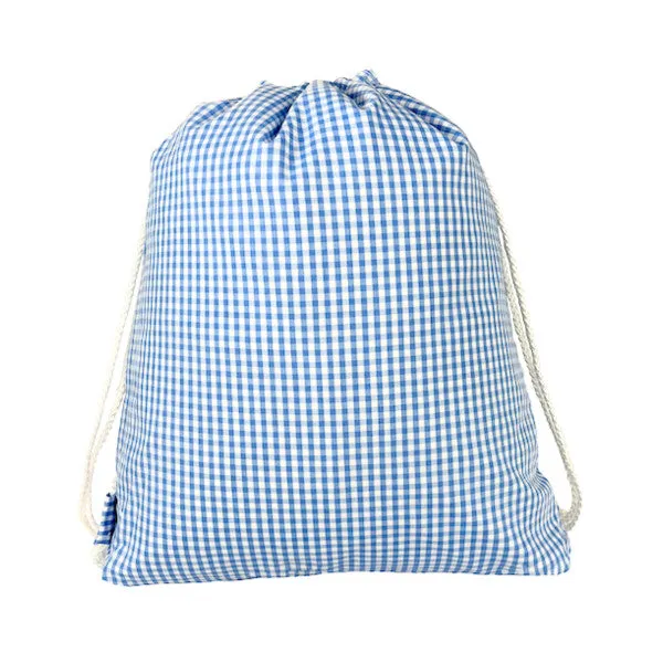 Sling Backpack Light Blue Gingham by Mint Sweet Little Things