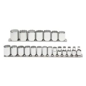 Stanley® Products Tether-Ready Drive Metric Socket Sets, 3/8 in Drive, 12 Point, Metric, 52215-TT