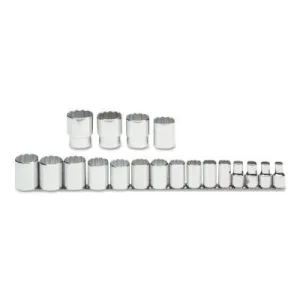 Stanley® Products Tether-Ready Socket Sets, 1/2 in Drive, 12 Point, Inch, 54113-TT