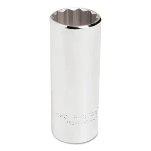Stanley?? Products Torqueplus Deep Sockets, 1/2 in Drive, 15/16 in Opening, 12 Points, 5330