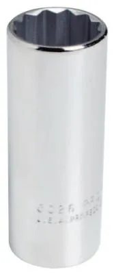 Stanley?? Products Torqueplus Deep Sockets 3/8 in, 3/8 in Drive, 5/16 in, 12 Points, 5010