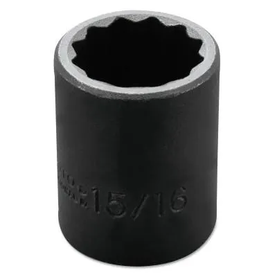 Stanley® Products Torqueplus Impact Sockets, 1/2 in Drive, 15/16 in Opening, 12 Points, 7430