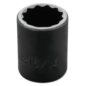 Stanley® Products Torqueplus Impact Sockets, 1/2 in Drive, 15/16 in Opening, 12 Points, 7430