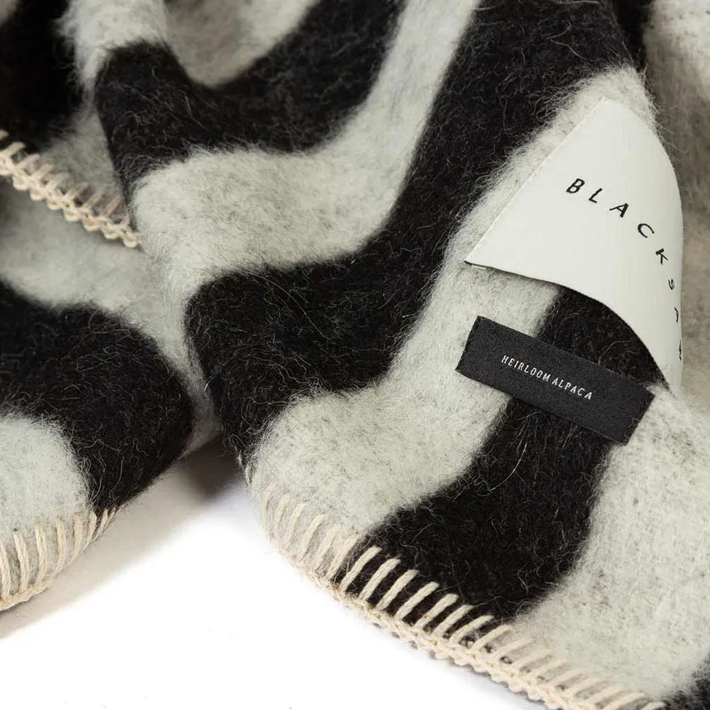 Stills  Blanket, Black/Ivory Stripe