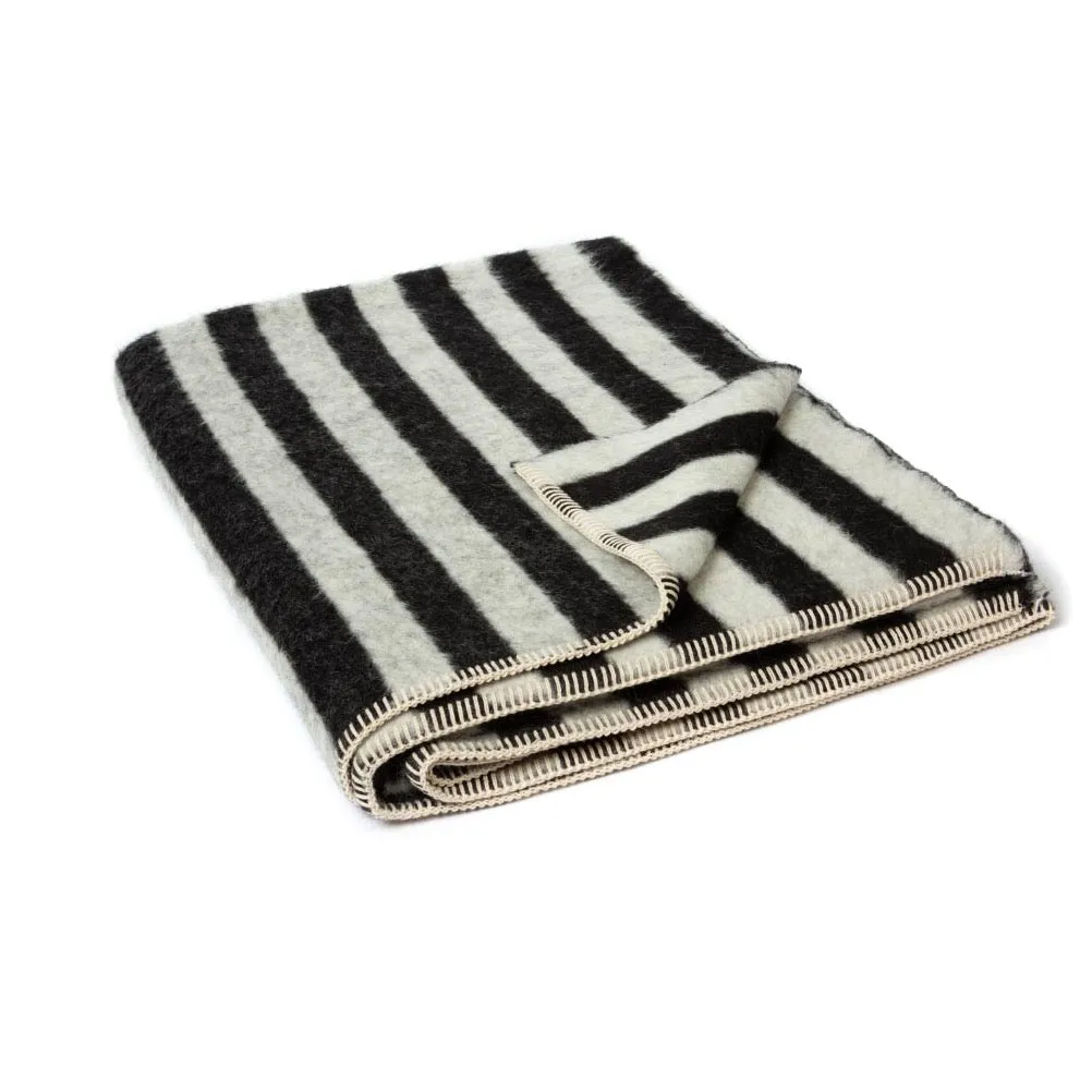 Stills  Blanket, Black/Ivory Stripe