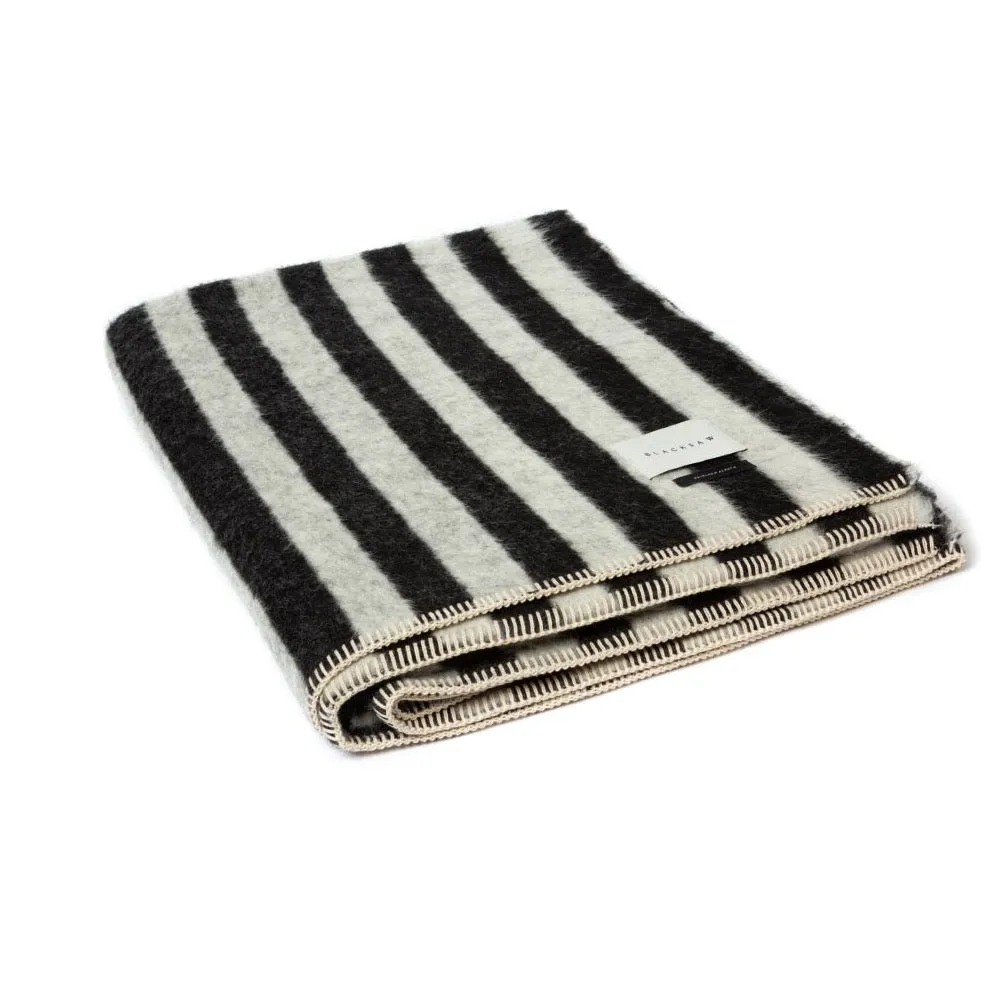 Stills  Blanket, Black/Ivory Stripe