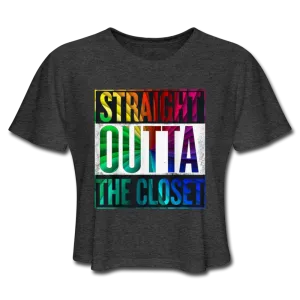 Straight Outta The Closet LGBTQ Pride Women’s Cropped T-Shirt