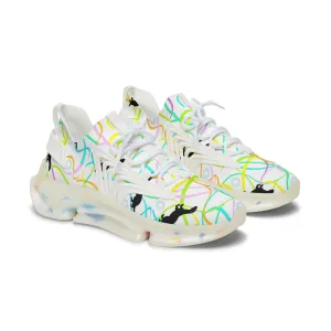 Stylish Women's Mesh Sneakers with Colorful Pattern - Perfect for Everyday Adventures
