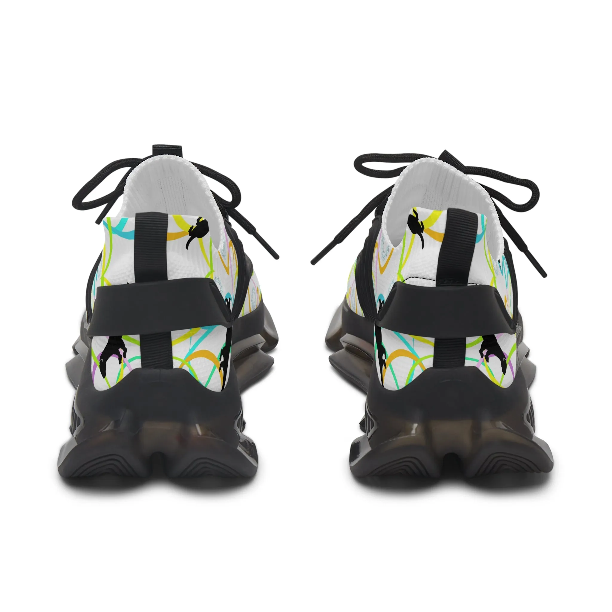 Stylish Women's Mesh Sneakers with Colorful Pattern - Perfect for Everyday Adventures